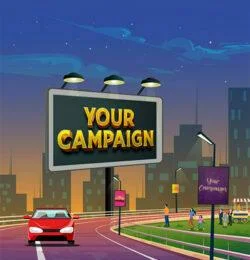 Outdoor ad in a road with Red car in Dumdum Kolkata